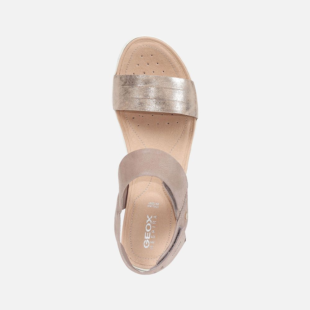 Geox Sandals Beige Vega - Geox Womens Shoes - KMBVLY054